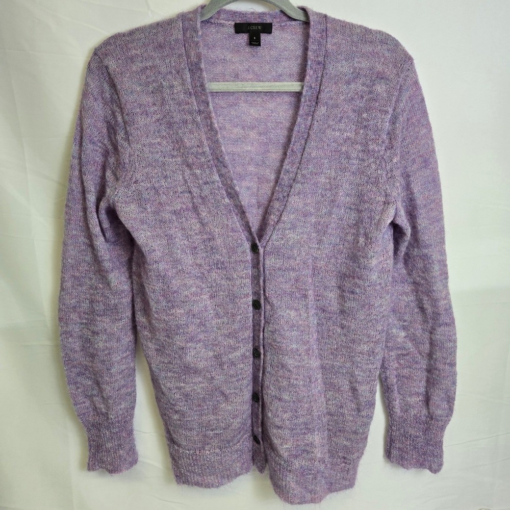 J Crew Lightweight Mohair‎ Cardigan, Cottagecore, Lavender Purple, Small, B5228